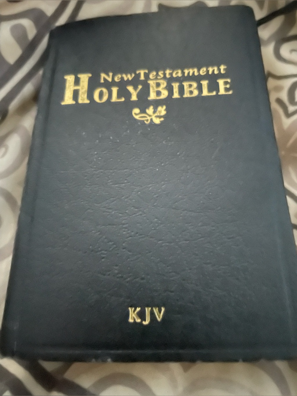 KJV New Testament Holy Bible - Black Cover with Gold Lettering